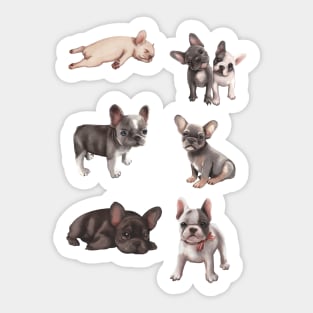 Frenchie puppies Sticker